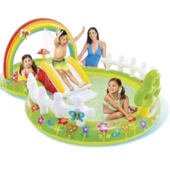 Intex Zwembad Met Glijbaan Tuin