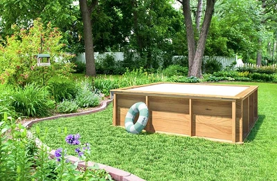 Klein Houten Kinderzwembad 2 Klein Houten Kinderzwembad - Afbeelding 2