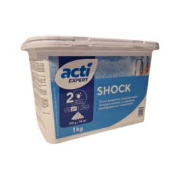 Voorkant -NL Badkuip Verkoop 2024 acti acti shock chloorpoeder 1kg 1