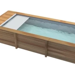 Proswell Houten Zwembaden Houten Urban Stadszwembad 6.50 X 3.50 X 1.33 Met Automatisch Rolluik